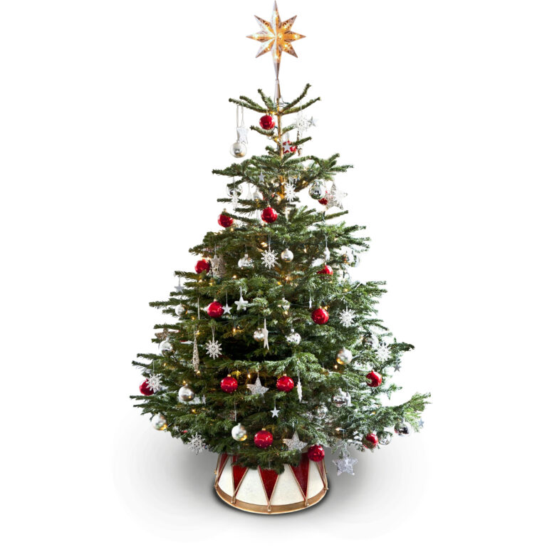 juletræsfod i vinrød